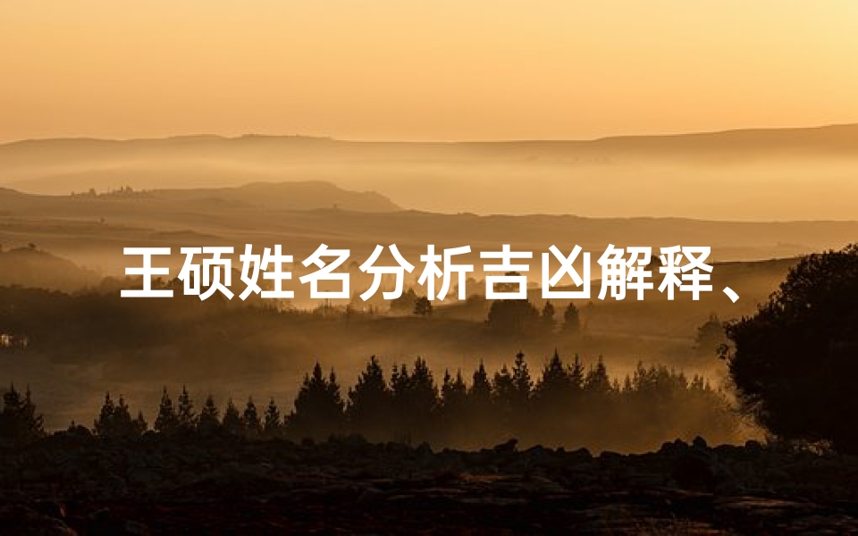 王硕姓名分析吉凶解释、《王硕姓名吉凶揭秘:命运密码深度解析》