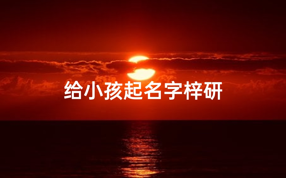 给小孩起名字梓研-东贵算卦网