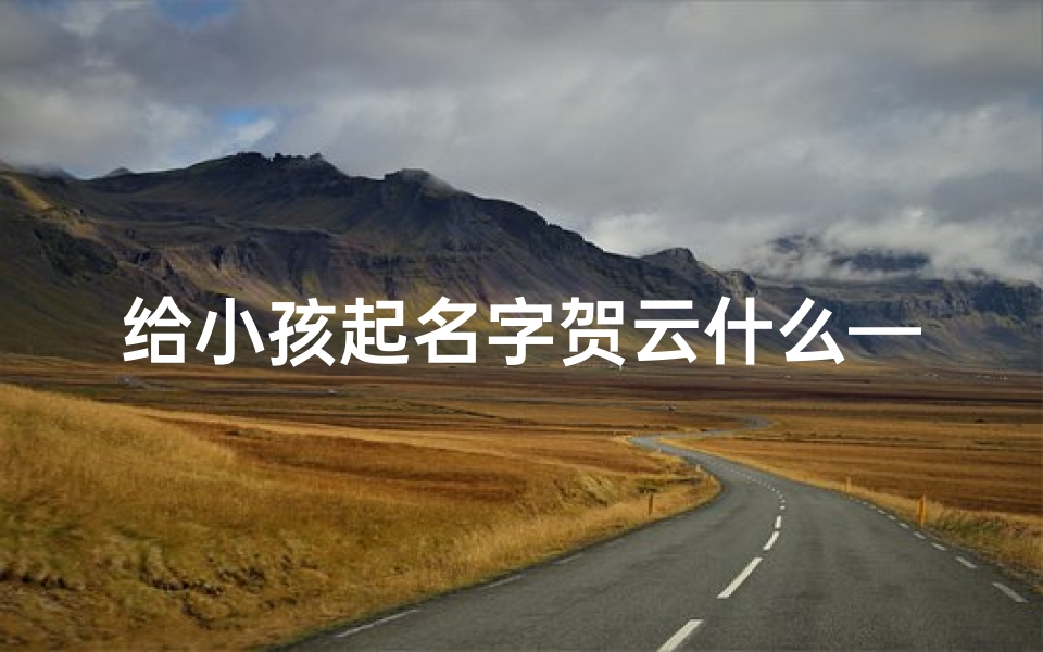 给小孩起名字贺云什么—贺芸名字