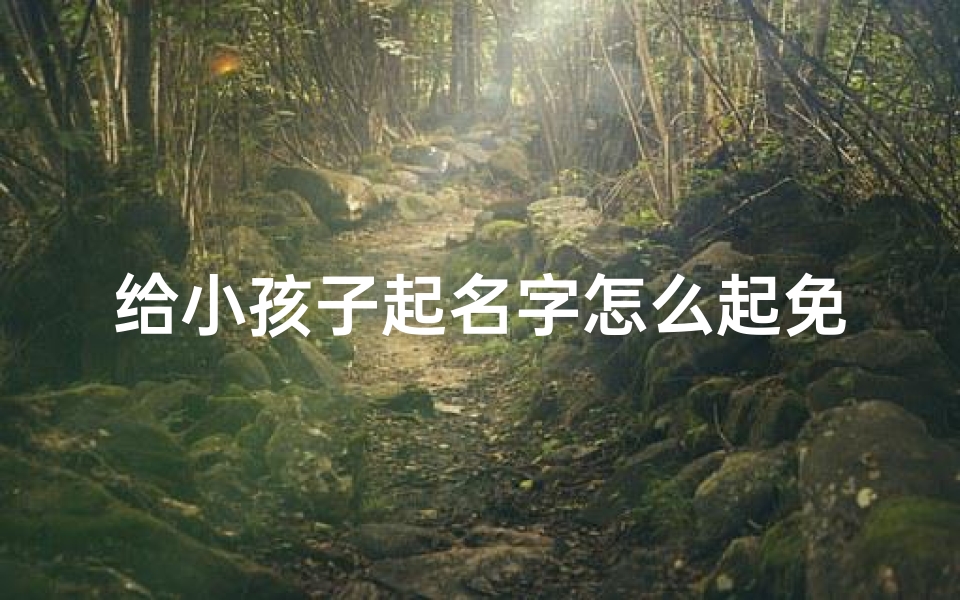 给小孩子起名字怎么起免费—《免费大全:为宝宝起名的创意宝库》