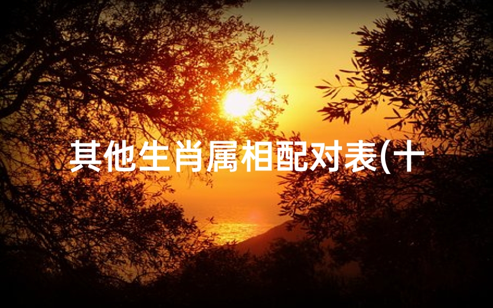 其他生肖属相配对表(十二生肖婚姻最佳配对表)