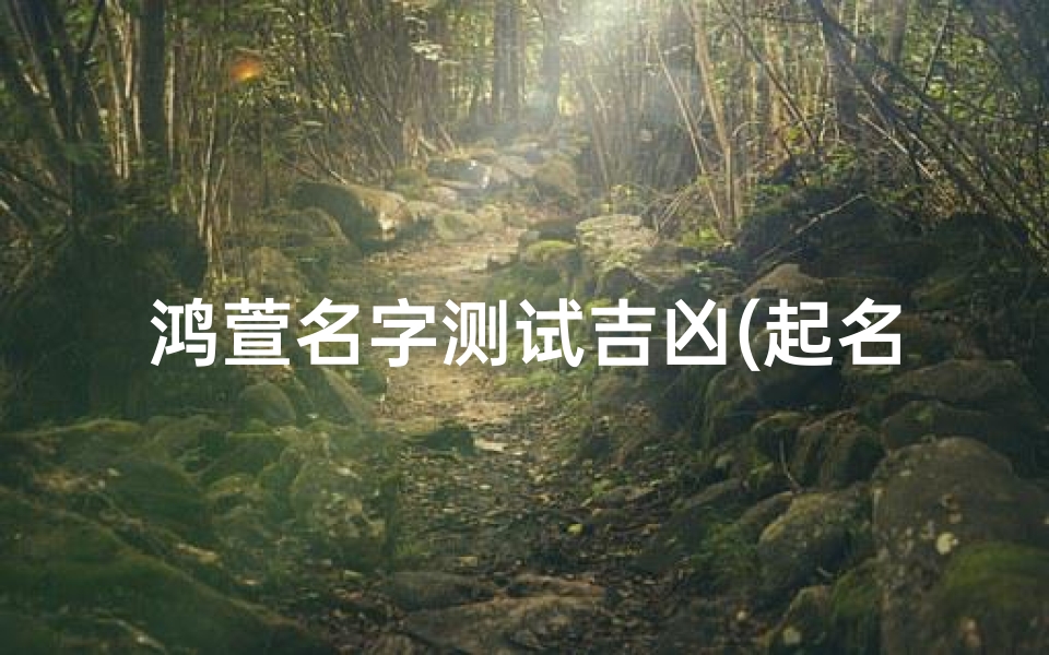 鸿萱名字测试吉凶(起名字测试)
