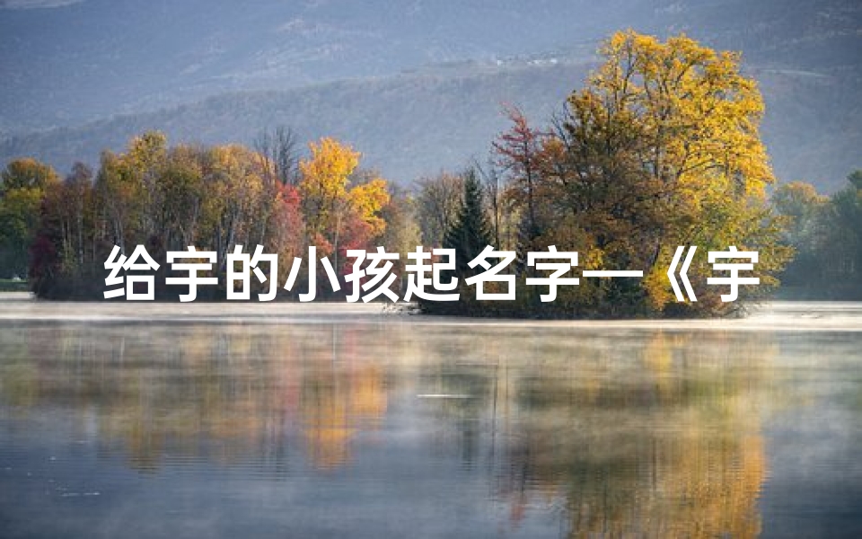 给宇的小孩起名字—《宇家宝宝,名字大揭秘》