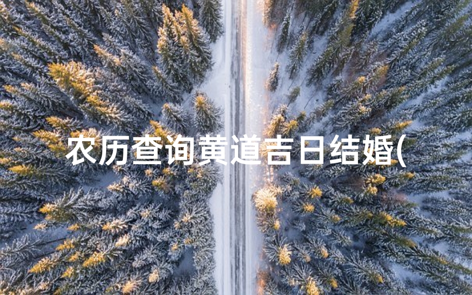 农历查询黄道吉日结婚(农历10月结婚吉日查询,阴历10月结婚的好日子有哪些)