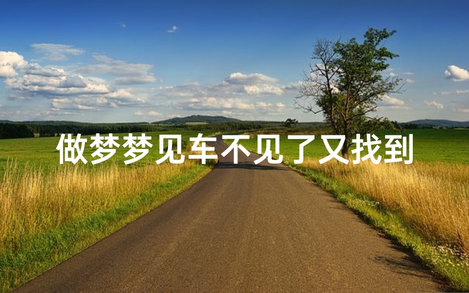 做梦梦见车不见了又找到了(梦见自己车不见了又找回来)