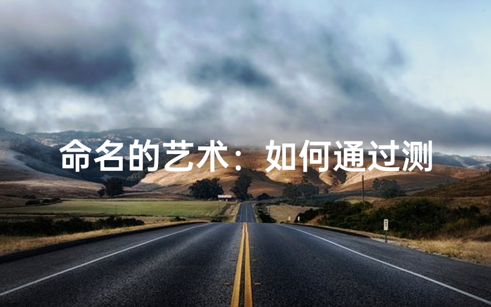 命名的艺术:如何通过测试取名吉凶给宝宝带来好运