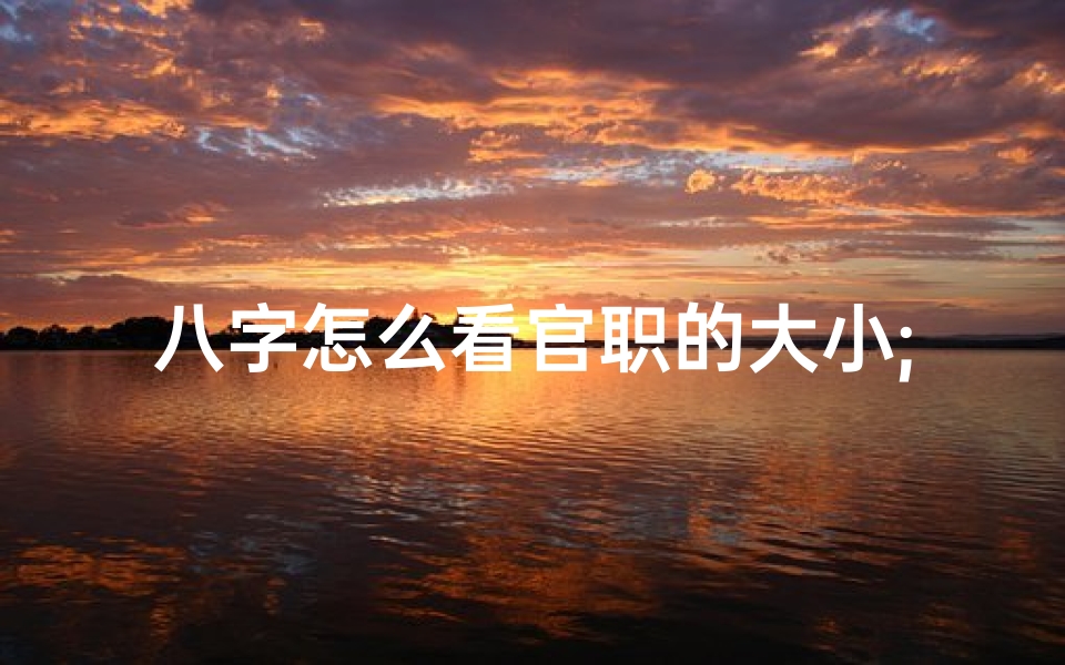 八字怎么看官职的大小;《八字命理揭秘:官职运势的奥秘解析》