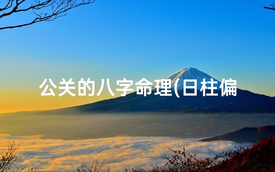 公关的八字命理(日柱偏财男命的命理解析及其对性格与事业发展的深远影响分析)