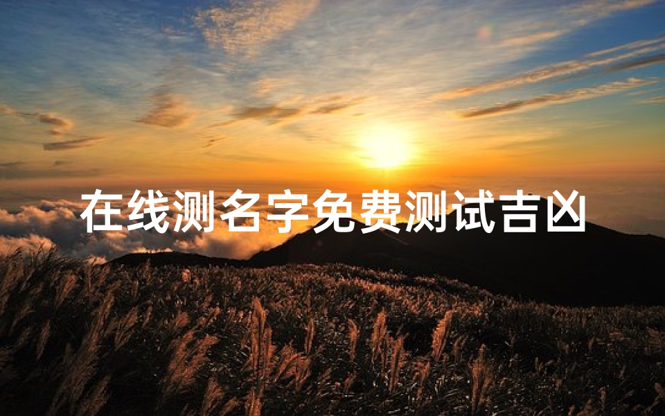在线测名字免费测试吉凶(姓名测吉凶免费名字测试打分,免费姓名测字打分)