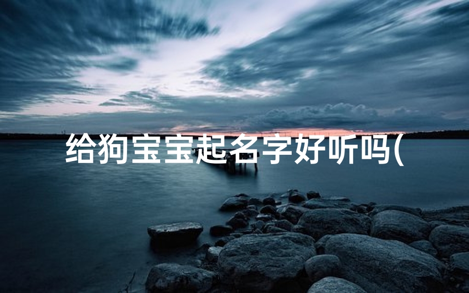 给狗宝宝起名字好听吗(狗宝宝取名字最佳字女孩)