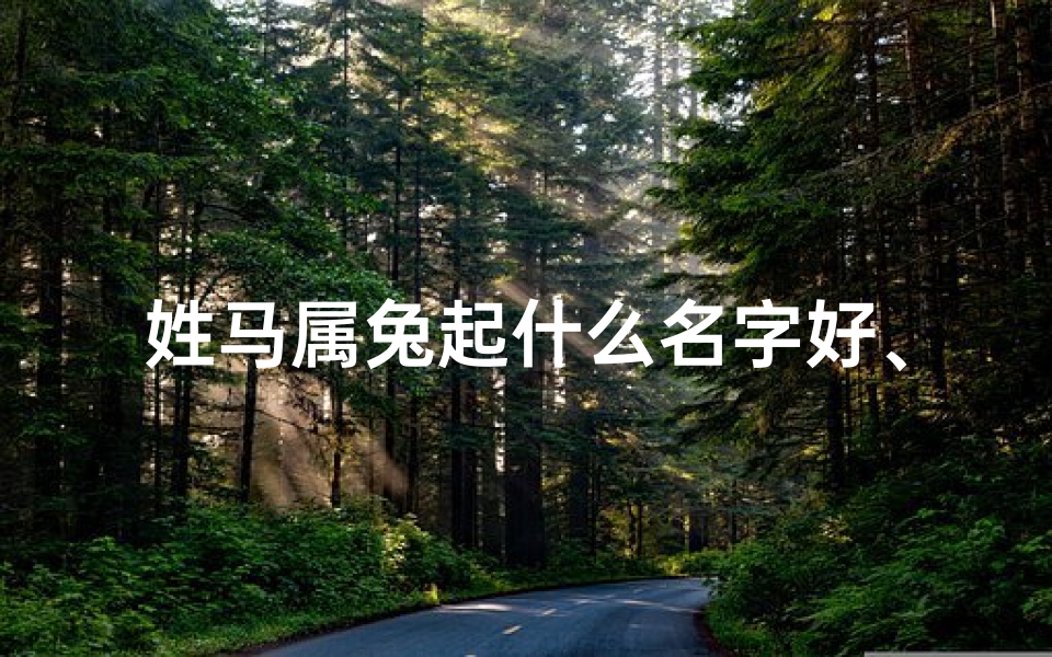 姓马属兔起什么名字好、《马年宝宝取名:如何为兔年萌宝起名?》