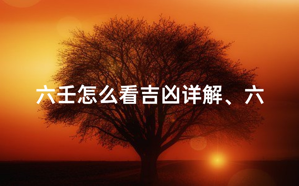 六壬怎么看吉凶详解、六壬占卜吉凶秘诀详解全解析