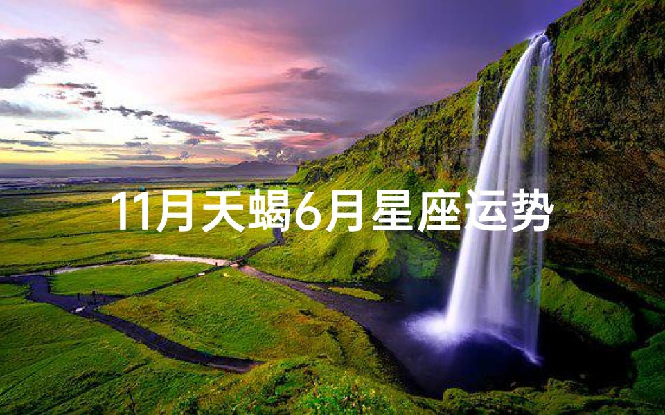 11月天蝎6月星座运势揭秘:双月运势大解析