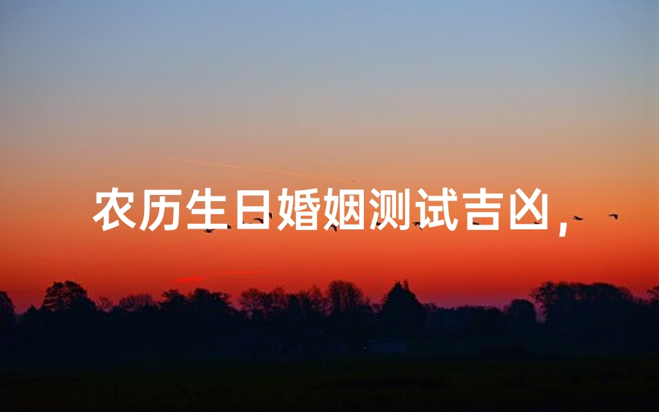农历生日婚姻测试吉凶,揭秘生辰八字对婚姻的影响
