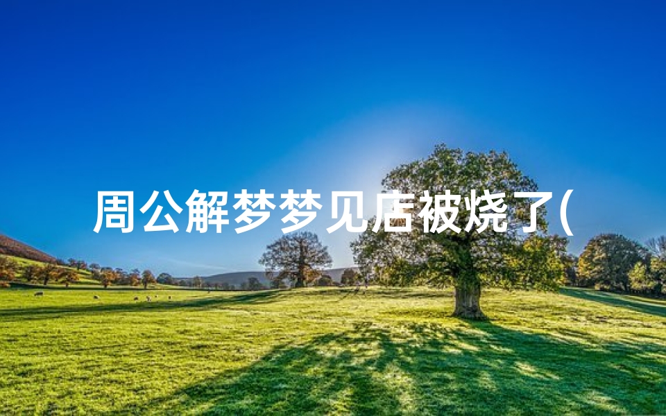 周公解梦梦见店被烧了(梦见火烧店铺的预兆)