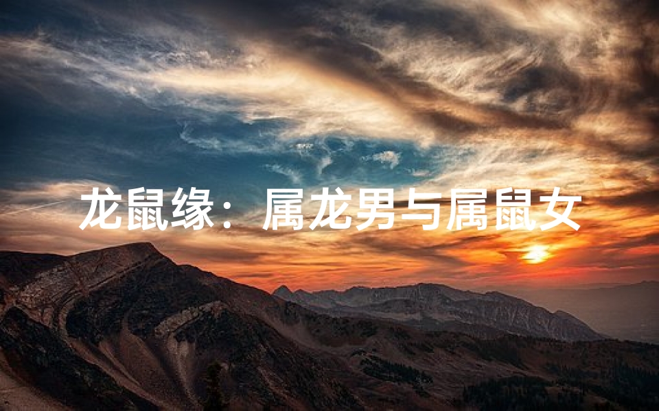 龙鼠缘：属龙男与属鼠女的爱情密码