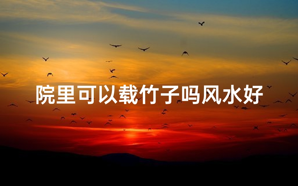 院里可以载竹子吗风水好吗、院中栽竹风水佳,宜不宜?