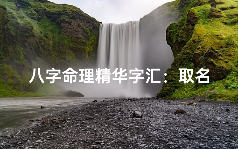 八字命理精华字汇:取名必备吉祥字宝典
