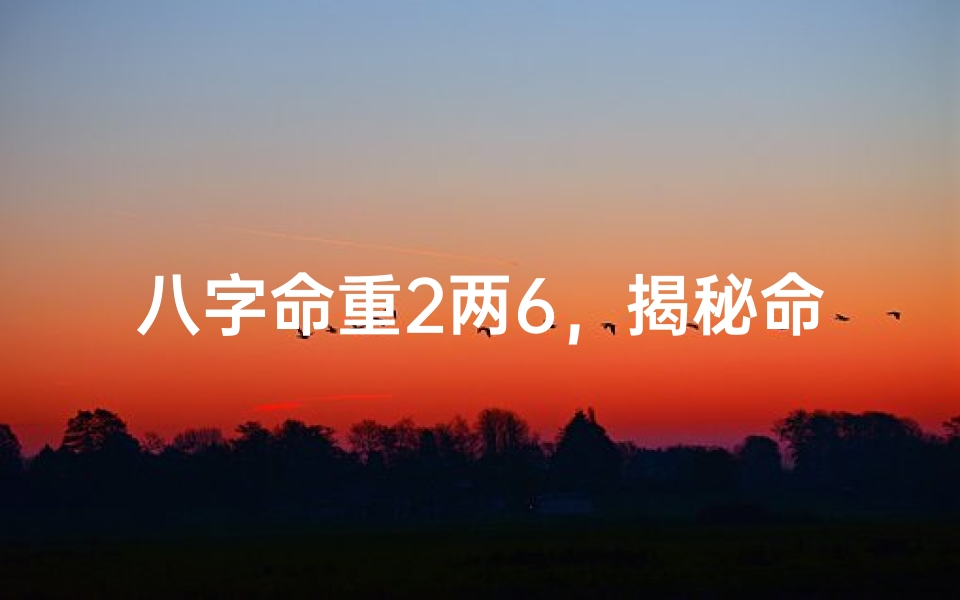 八字命重2两6,揭秘命运之谜-东贵算卦网