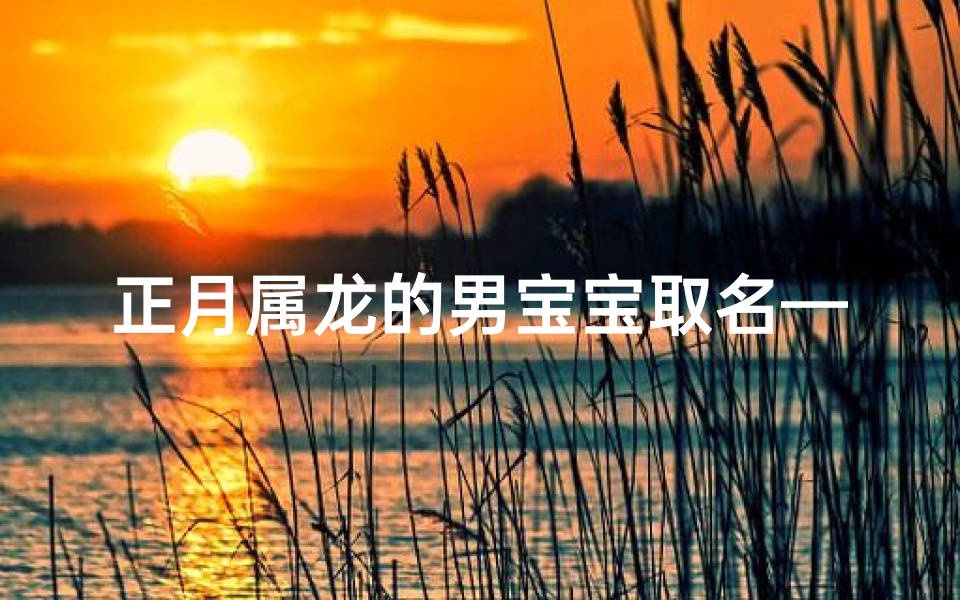 正月属龙的男宝宝取名—龙腾盛世,正月龙子:喜庆吉祥宝宝名揭晓