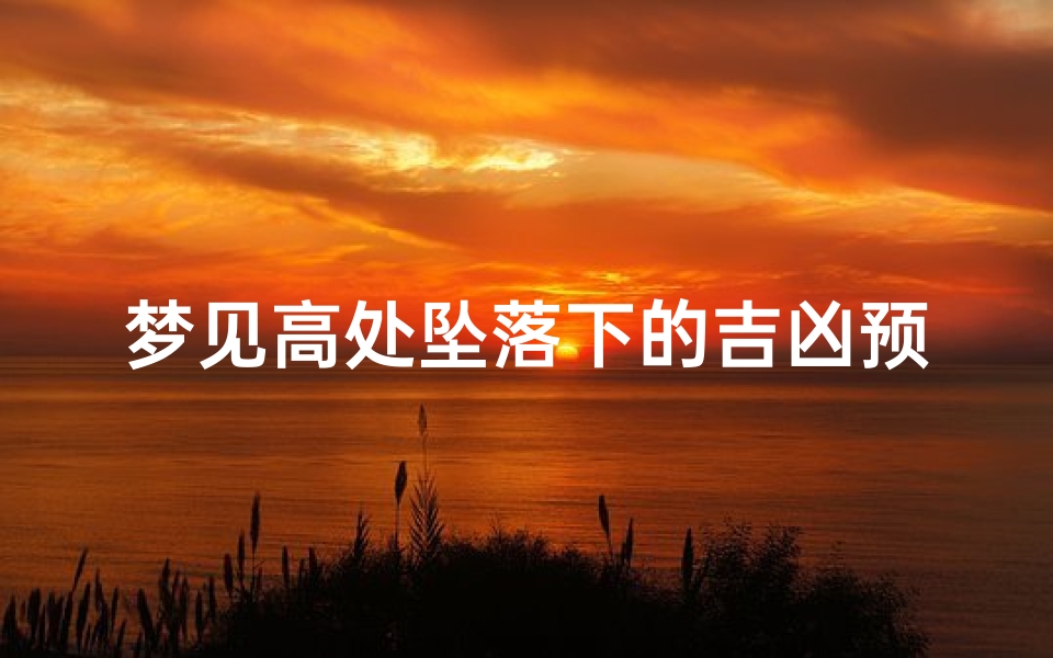 梦见高处坠落下的吉凶预示什么_《梦见高处坠落:吉凶预示揭秘》