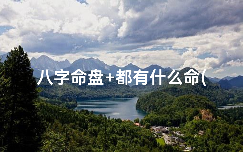 八字命盘+都有什么命(八字命盘准不准)