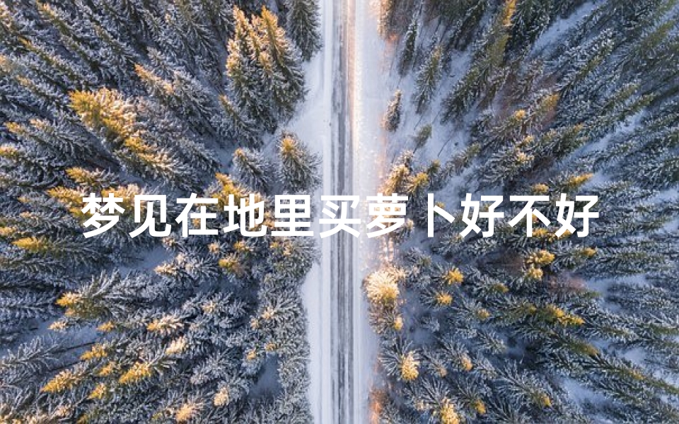 梦见在地里买萝卜好不好、梦见买一个大萝卜-东贵算卦网