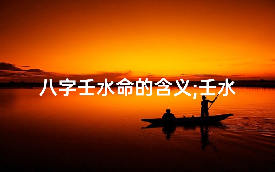八字壬水命的含义;壬水命运