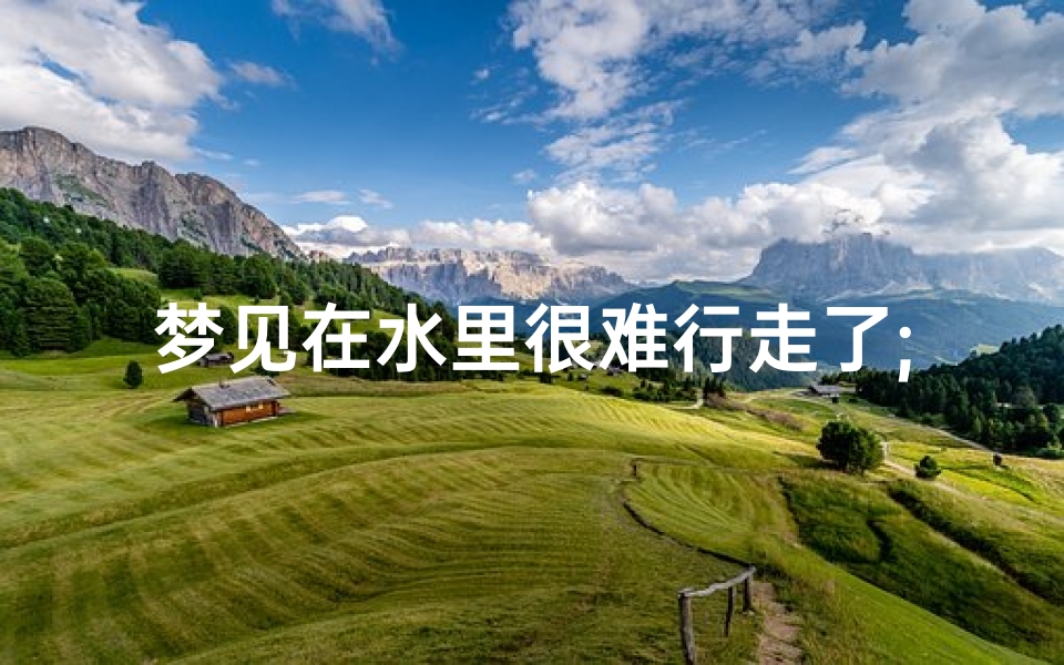 梦见在水里很难行走了;梦见自己在水里走路艰难-东贵算卦网
