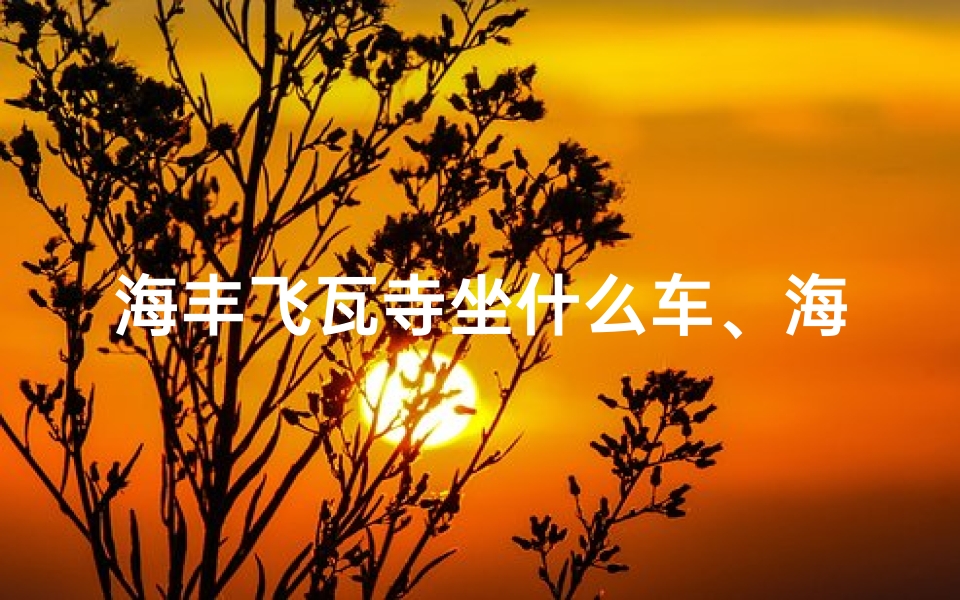 海丰飞瓦寺坐什么车、海丰飞瓦寺庙自驾可达吗?
