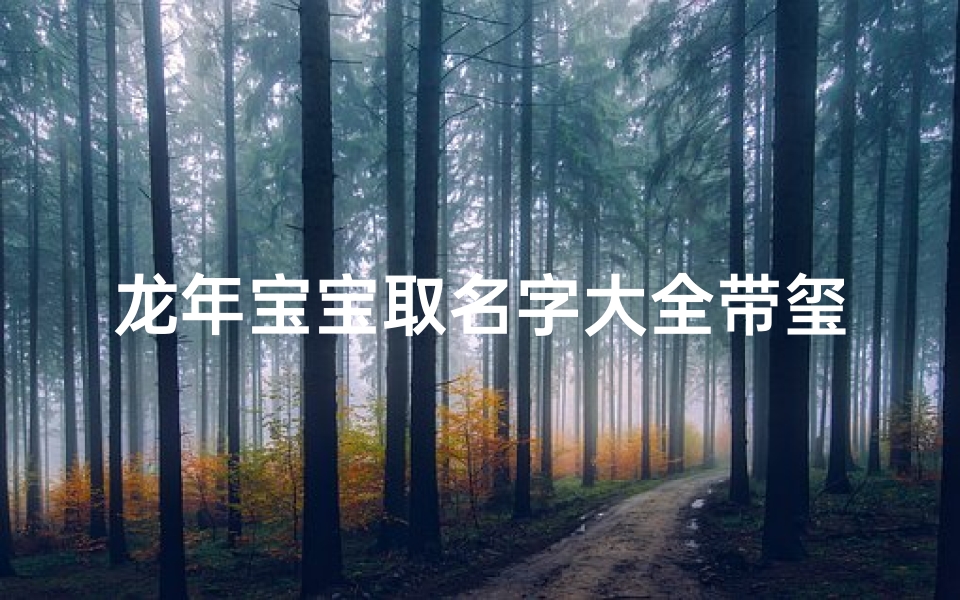 龙年宝宝取名字大全带玺(2025年龙年宝宝取名最佳用字)