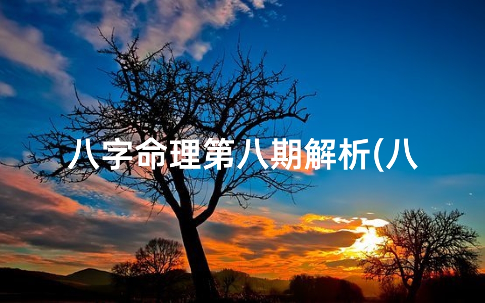 八字命理第八期解析(八字命理大全集汇总)