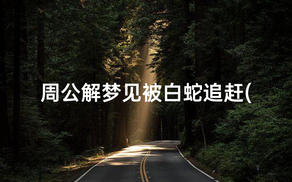 周公解梦见被白蛇追赶(梦见白蛇扑向自己)