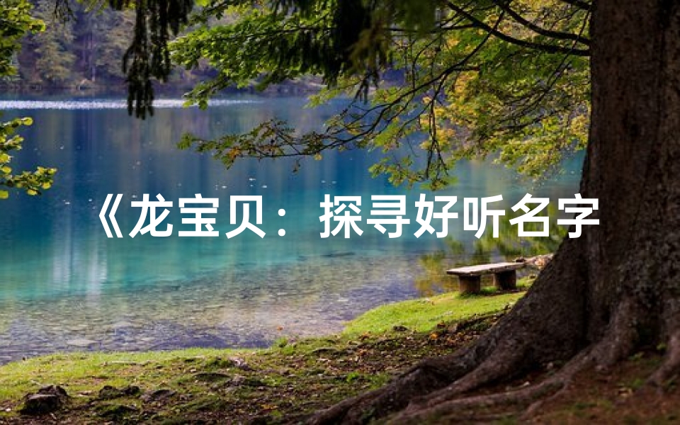 《龙宝贝:探寻好听名字的奇幻之旅》