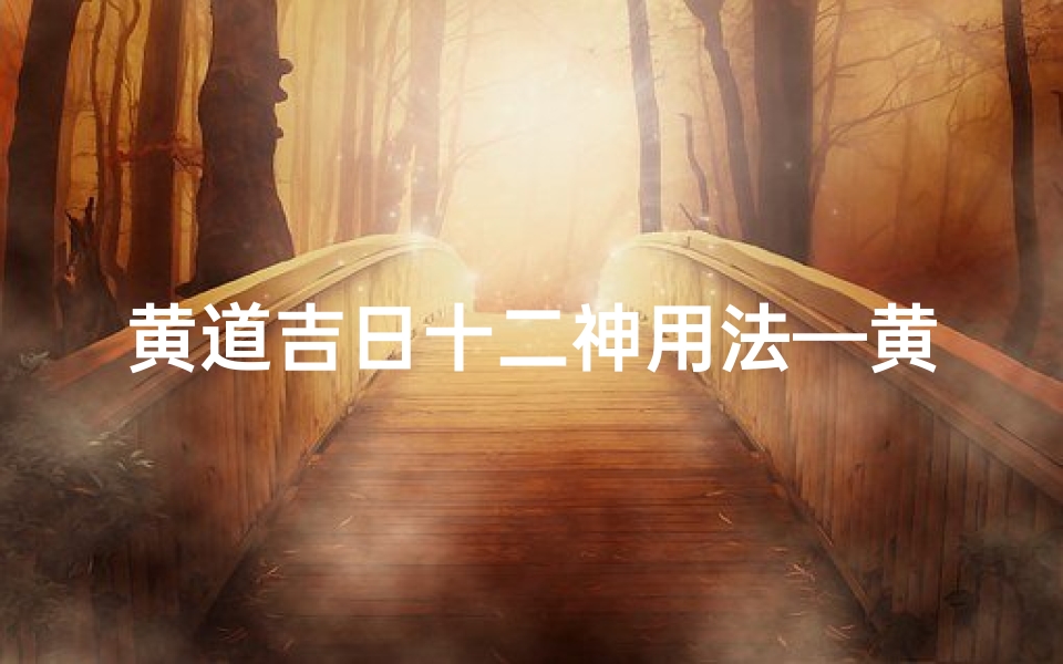 黄道吉日十二神用法—黄道吉日揭秘:十神助运秘籍