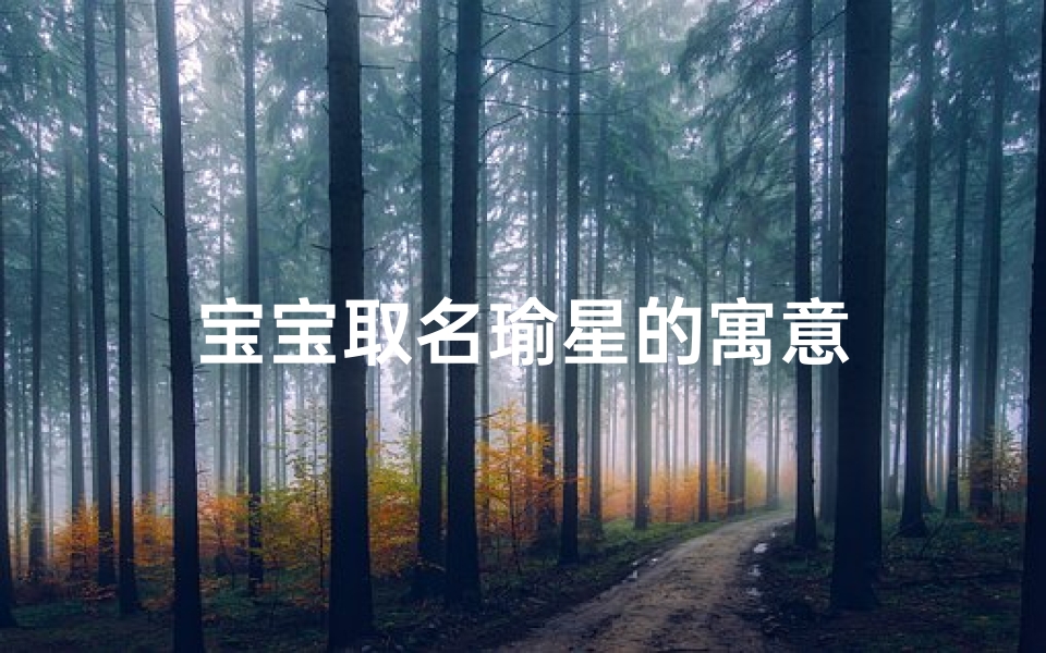 宝宝取名瑜星的寓意