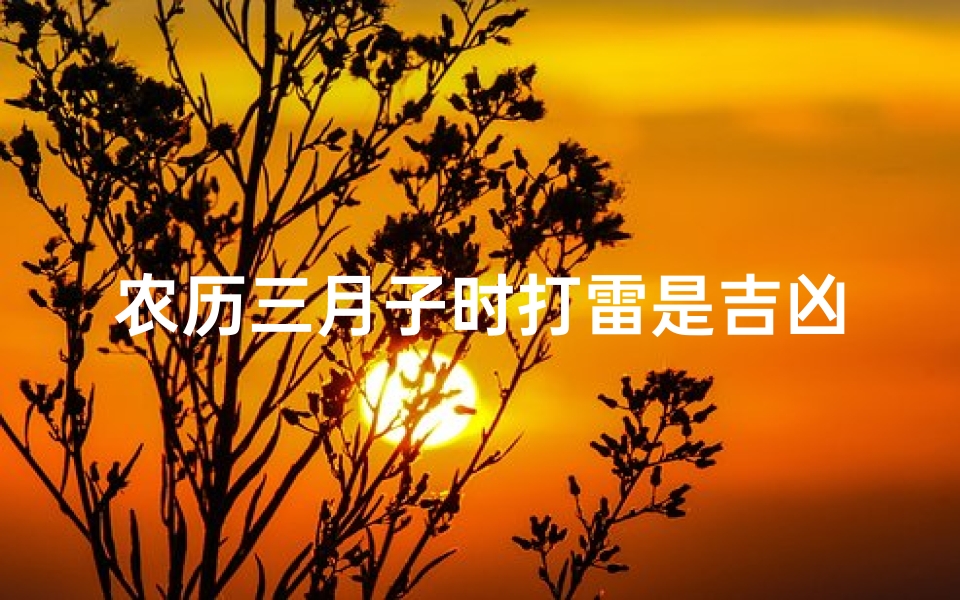 农历三月子时打雷是吉凶吗-农历三月子时打雷:吉凶之谜揭晓