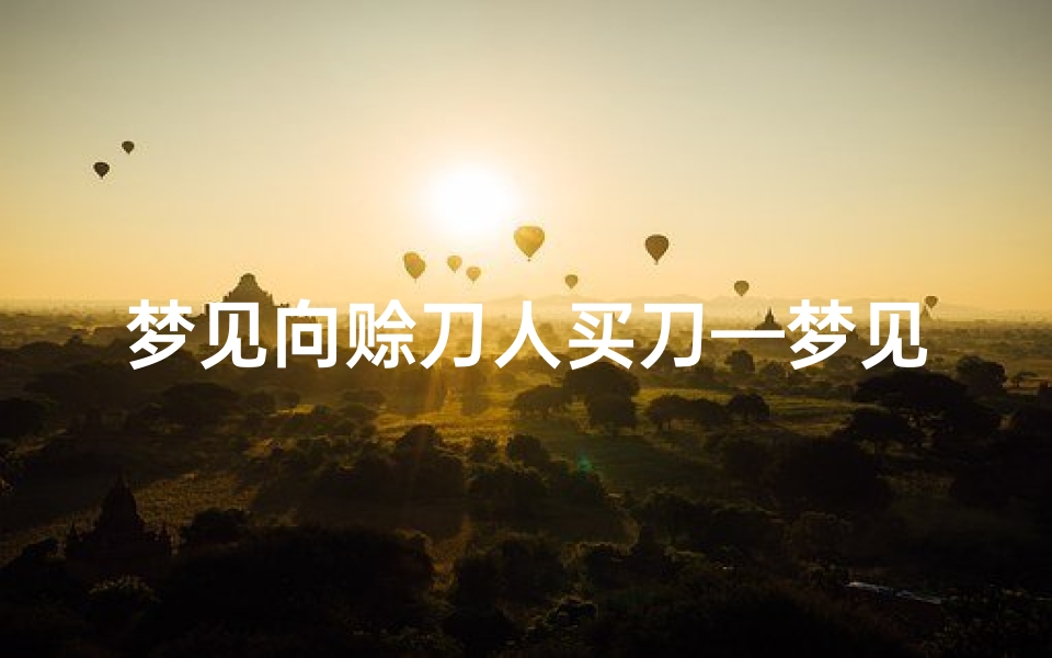 梦见向赊刀人买刀—梦见去买刀什么意思