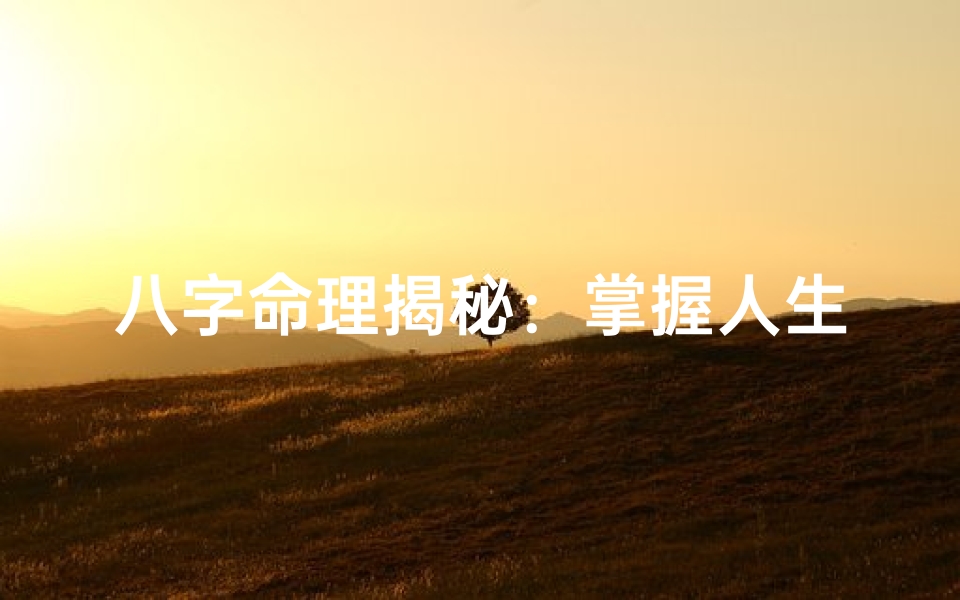 八字命理揭秘:掌握人生奥秘的八字知识