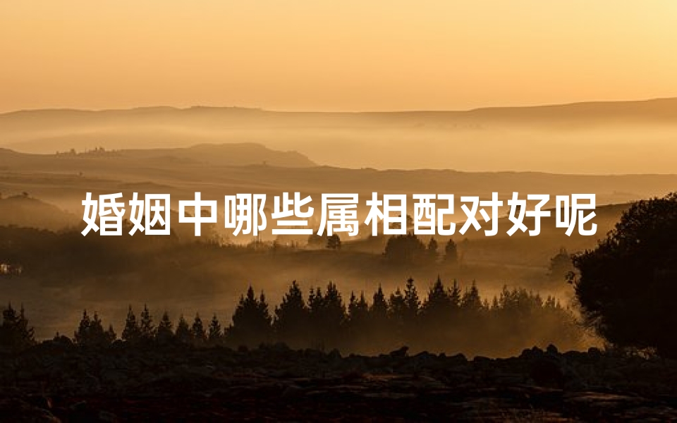 婚姻中哪些属相配对好呢(十二生肖婚姻配对哪几种最好)