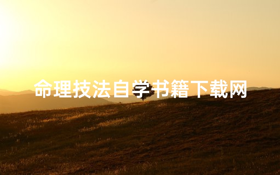 命理技法自学书籍下载网(自学算命看那些书比较好入门)