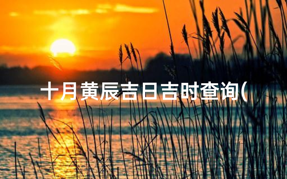 十月黄辰吉日吉时查询(2025年农历十月初二是黄道吉日吗为什么)