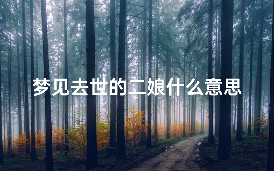 梦见去世的二娘什么意思,梦到死去的二娘