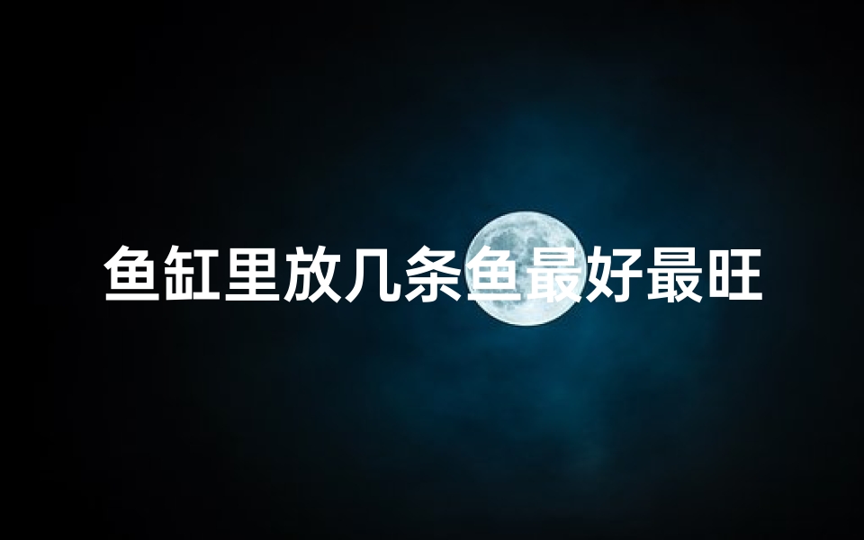 鱼缸里放几条鱼最好最旺财_鱼缸风水鱼:摆放几条才美观?