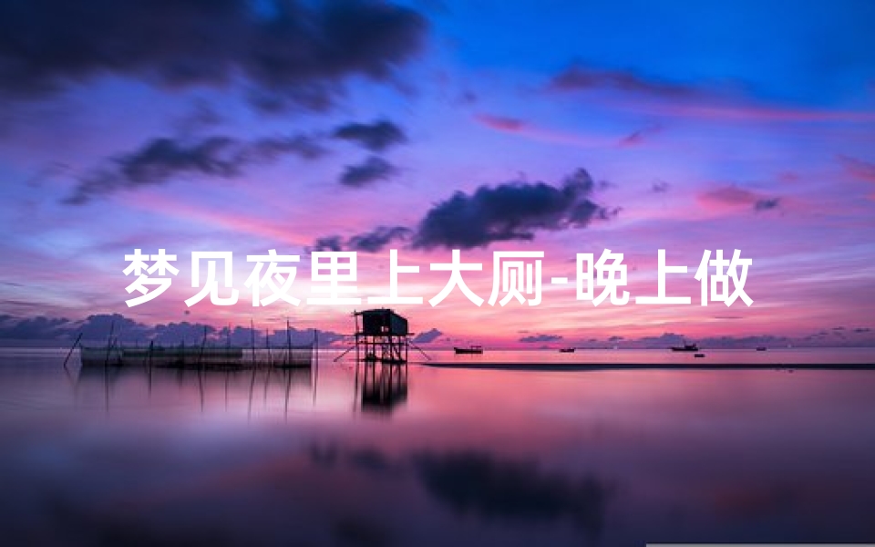 梦见夜里上大厕-晚上做梦梦到上大便-东贵算卦网