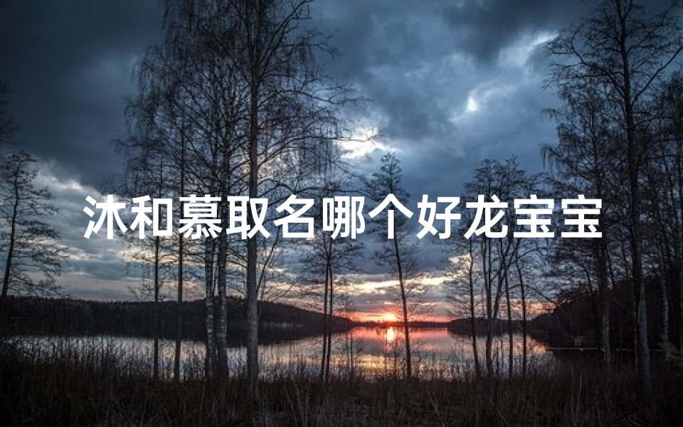 沐和慕取名哪个好龙宝宝—沐与慕:龙宝宝,哪个名字更响亮?