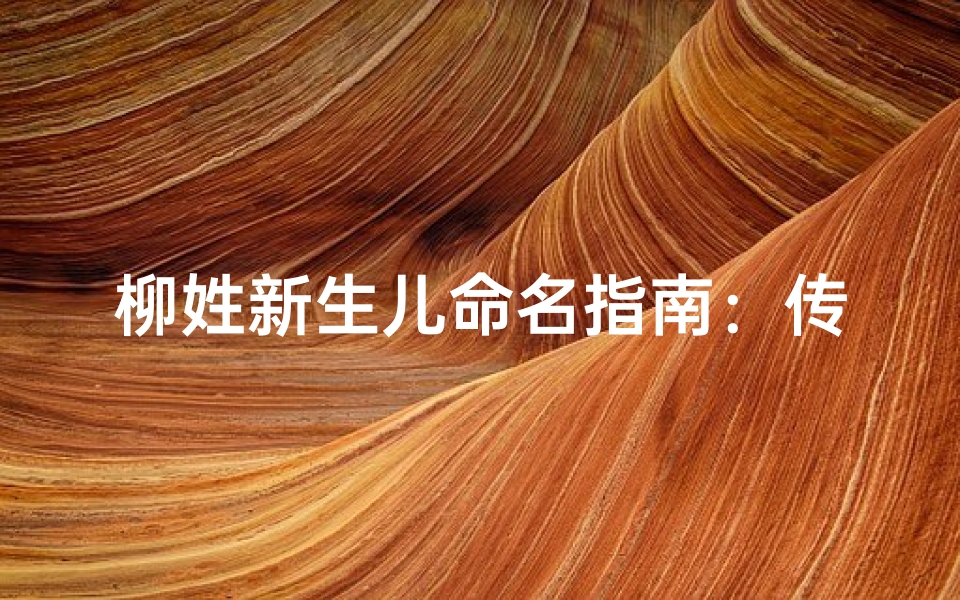 柳姓新生儿命名指南:传统文化与现代审美的巧妙结合