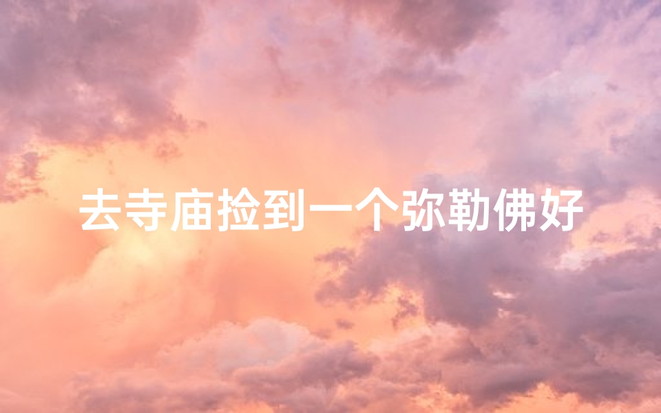 去寺庙捡到一个弥勒佛好不好