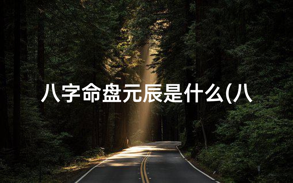 八字命盘元辰是什么(八字命盘揭秘:元辰的秘密与人生运势)