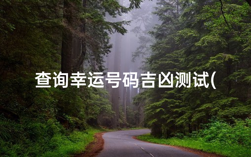 查询幸运号码吉凶测试(手机号码吉凶对照表)